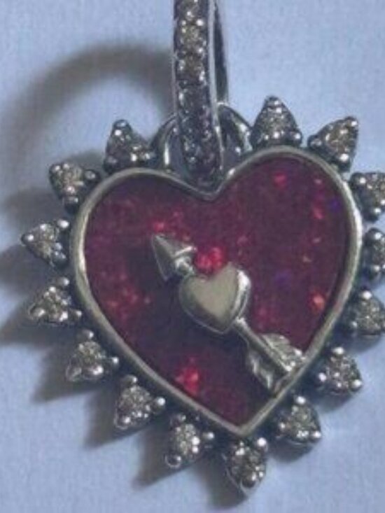 Pandora Spinnable Arrow Heart Dangle Charm - Picture 3 of 4